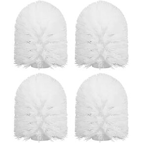 Healvian 4pcs Toilet Brush Replacement Head,Plastic Replacement Toilet Brush Head,Ball Shaped Toilet Brushes Heads,Toilet Bowl Brush Head Replacement for Bathroom,Bathroom Cleaning Tool
