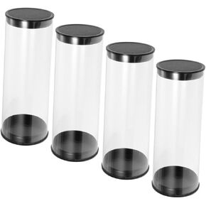 Happyyami 4pcs Box Golf Barrel Golfs Organizers Clear Golfs Ball Containers Portable Ball Case Golfs Case Plastic Tubes with Caps Golfs Ball Case Clear Tubes with Caps Golfing Supplies