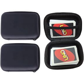 2PCS Game Card Storage Box, UNO Card Case, Playing Card Holder for Classic UNO Card, playing card box, High Capacity Playing Card Case (NO Cards)