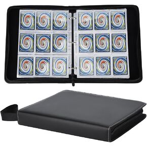 Trading Card Binder 9 Pocket, Cards Holder with 50 Removable Sleeves Trading Card Binder Holder Fits 900 Cards, Card Collection Binder for Trading Cards