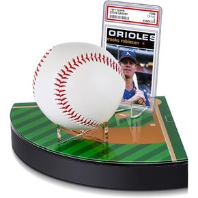 Wenqik Acrylic Baseball Display Cases for Balls and Cards Baseball Display حامل مع حامل البيسبول الميداني للبيسبول لصالح Memorabilia Momorabilia Centercase Centercase in Kuwait