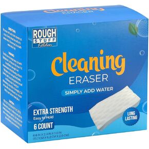 Kitchen Magic Cleaning Eraser Sponge Foam Pads, Non-Scratch Scrub Sponge for All Surfaces, Kitchen-Bathroom-Furniture-Leather-Car, Add Water to Erase All Dirt, Melamine - Universal Cleaner, 6 Count