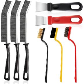 8 Pcs Hard Bristle Crevice Cleaning Brush,Multifunctional Cleaning Brush Tool,Crevice Cleaning Brush for Home,Bathroom,Kitchen,Blind,Vehicle,Faucets,Toilet,Sliding Door Track