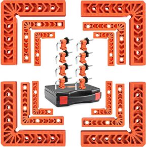 90 Degree Clamp, Positioning Squares Set of 12（3" 4" 6"） Right Angle Clamp, Corner clamps, Woodworking Tool for Pictures Frames, Cabinets, Boxes