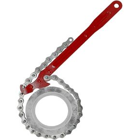 Chain Wrench, 12in Strap Wrench, Carbon Steel Chain Pipe Wrench Heavy Duty for Semi Truck, Universal Spanner Drain, Sewer Cap, Pipe Removal, Strap Wrench Heavy Duty, Suitable for industrial(Metal)