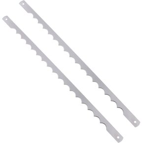 2PCS Bread Bow Blade (275mm) Stainless Steel Replacement Blade Cutting Blade Serrated Ribbon Cake Wave Blade For Cutting All Kinds of Bakery Cake Shop Restaurant Silver Color