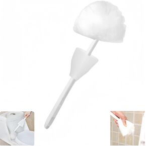 Toilet Brushes,Toilet Bowl Mop Toilet Bowl Brush White Soft Swab Toilet Mop for Bathroom Toilet Brush Long Handle Toilet Bowl Brush Mop Toilet Scrubber Bathroom Accessorie