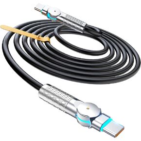 USB C to USB C Cable 10FT 240W,USBC to USBC Fast Charging Cable,Charger Cord Type C to Type C Chubby Cable for iPhone 16 15 Series,MacBook,iPad,Pixel,Samsung Galaxy and More-Black