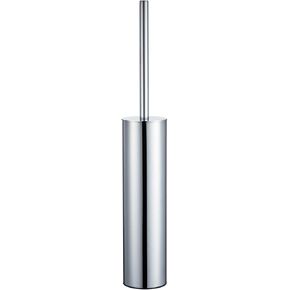 Freestanding Luxury Toilet Brush 304 Stainless Steel Toilet Brush and Holder 19-Inches Tall Round Rust Resistant Anti-Odor and Easy to Clean with Polished Chrome Finished
