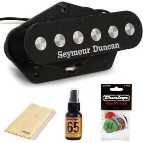 Seymour Duncan STL-3 Quarter Pound Tele Pickup - Bridge Position - Bundle with Dunlop Pick Pack and Polishing Kit
