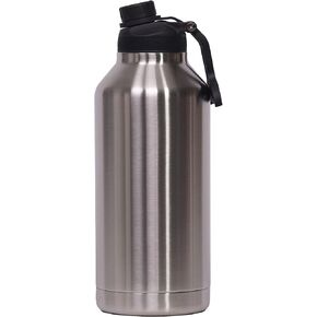 ORCA Hydra 66oz | Insulated, Stainless Steel Water Bottle with Powder Coat Finish & Silicone Grip Whale Tale Handle, Dishwasher Safe Sports Bottle — Stainless