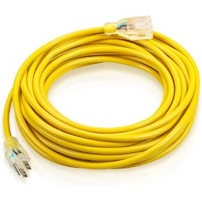 101678 Extension Cord Replacement for ProTeam Backpack Vacuum,50 ft 16 Gauge Yellow Power Cord Outdoor Use Fits 13A 125V 1625W Vacuum Parts