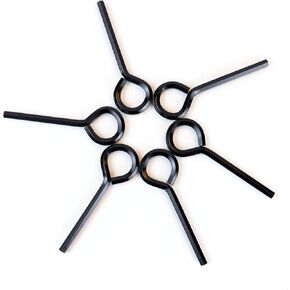 6 Pack Allen Wrench Hex Key for Push Bar Door Panic Exit Devices 5/32 Inch Standard Hex Dogging Key with Full Loop Hex Key Keychain Set Solid Metal Hex Keys Wrench (Black)