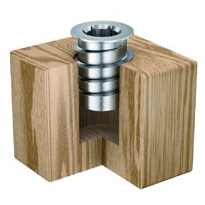 RAMPA® Made in DE Threaded Steel Insert (50 pcs.) with hex Drive and Sealing Collar 1/4-20" Internal Thread (d), 12mm Diameter (D) X 18mm Length (L) Works Best in All Wood Materials and substrates