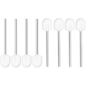 8pcs Toilet Brush Toilet Bowl Brush Set Replacement Heads,Toilet Brush Cleaning with Stiff Bristles for Bathroom.（White）