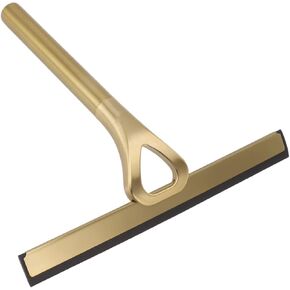 Stainless Steel Squeegee, Window Glass Brush Household Shower for Squeegees Bathroom Artifact Handle Glassware Tools Scraping Cleaner Long Gold Doors Car Kitchen Mirror
