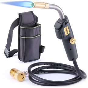 Propane Torch, Mapp Gas Torch with Included Holster, Trigger Start Hose Torch, Map Gas Torch Kit Adjustment Knob, Brazing Torch Kit, Soldering Welding Torch