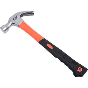 Claw Hammer, 11 Oz Forged Steel Stubby Tack Hammer with Shock-absorbing Leather Handle for Driving and Pulling Out Nails (1)