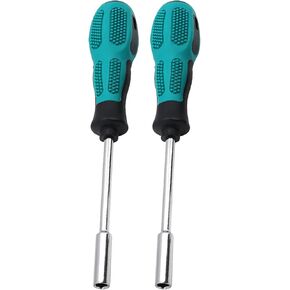 Bit Driver Handle,2 Pieces 1/4 inch Bit Driver Magnetic Screwdriver Bit Driver,6.35mm Hex 190mm Long Bit Holder Extension with Non-slip Handle Nut Driver