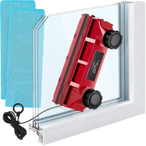 Tyroler Magnetic Window Cleaner Tool | The Glider D-2 AFC Double Sided Outside Window Cleaner Fits Windows 0.1"-0.7" Thick, Adjustable Control Magnet Window Cleaner Tool, Ideal Magnetic Glass Cleaner