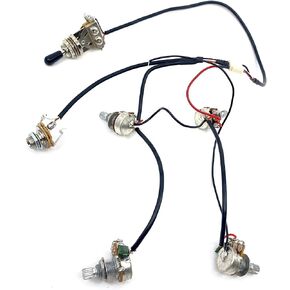 Wiring Harness for Epiphone Les Paul,SG etc.Guitars - with 2 Volume,2 Tone,3 -Way Toggle Switch and 1 Jack