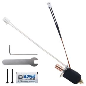 K1-Max 550°C Upgrade Extruder Hotend - Ceramic Heating Block Replacement Kit: 24V 60W Bimetal Heatbreak Hot End High Temperature Rapid Printing Extrusion Print Head for K1 CR-M4 3D Printer Accessories