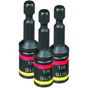 (3-Pack) 1/4 & 5/16 x 2" Reversible Dual-Sided Hex Chuck Driver - MSHC