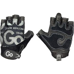 GoFit GF-MLG-XL/CAM Men’s Premium Leather Elite Trainer Gloves (X-Large), Black