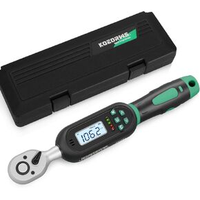 1/4 Inch Drive Digital Torque Wrench, 5.31-106.2 In.lb/0.6-12 N.m, Small Electronic Torque Wrench with Preset Value, Buzzer & LED Indicator, ±2% Accuracy Torque Wrench for Bike, Bicycle