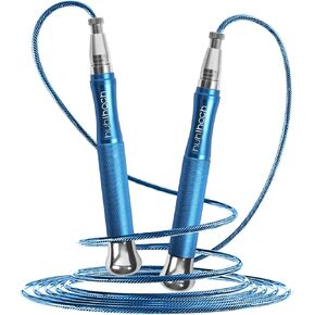 Speed Jump Rope Weighted Jump Rope for Men with No-Screw Lock Design 360 Degree Fast Rotation Non Slip Handle Includes 2 Speed Ropes Portable Fitness Jump Rope for Boxing and Cross Ropes-Huhloch