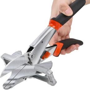 Miter Shears for Angular Cutting Molding,Quarter Round Cutting Tool,0-135 Degree Adjustable Angle Trim Shear,Multifunctional Trunking Shears for Cutting Soft Wood, Plastic, PVC and more