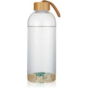 Crazy Music 32 Oz Glass Gater Bottion مع علامة زمنية زجاجة ماء تحفيزي 1 لتر ، زجاجة ماء زجاجية خالية من BPA مع أوقات للشرب وزجاجة مياه شرب قابلة لإعادة الاستخدام للياقة البدنية والهواء الطلق