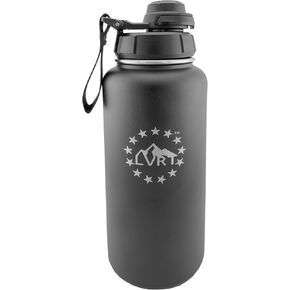Lifestyle | HydrationHero 32 oz Stainless Steel Water Bottle | One-Hand Open | Black