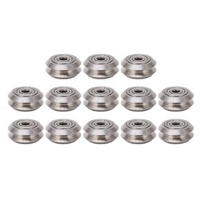 FLEXMAN 13Pcs V Groove Guide Pulley, Stainless Steel Bearing Wheel, 3D Printer Models Pulley, Pulley Replacement for CR10, for CR 10S, for Tevo Tarantula, for CNC Router, for 8020, for 3030 3D Printer