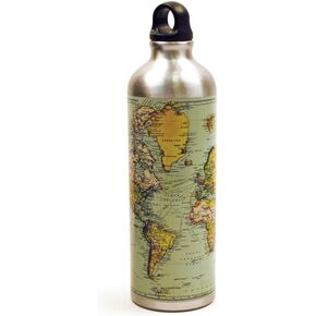 Gift Republic Man of the World Map Water Bottle