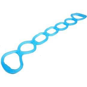 7 Ring Jelly Tube Chest Expander, Fitness Stretch Strap Resistance Exercise Band Chest Arm Expander Exerciser Portable, Yoga Pilates Boxing Core Muscle Training Tube Bands (Blue)
