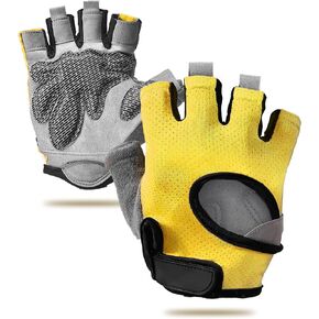 sunnex Gym Gloves for Women, Workout Gloves Women, Fingerless Gloves for Weightlifting, Lightweight Breathable Fitness Gloves, Sports Gloves for Training Lifting Weight Cycling Climbing Rowing