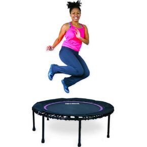 Leaps and ReBounds Trampoline for Adults and Kids - Rebounder with Online Workout Videos - for Outdoor Games, Fitness, and Recreational Activities - Safe, Quiet, Durable Cardio Exercise Equipment