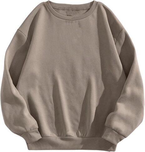 SOLY HUX Women's Basic Long Sleeve Sweatshirt Pullovers Crewneck Casual Fall Shirt Tops in Saudi Arabia