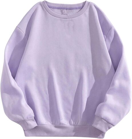 SOLY HUX Women's Basic Long Sleeve Sweatshirt Pullovers Crewneck Casual Fall Shirt Tops in Saudi Arabia