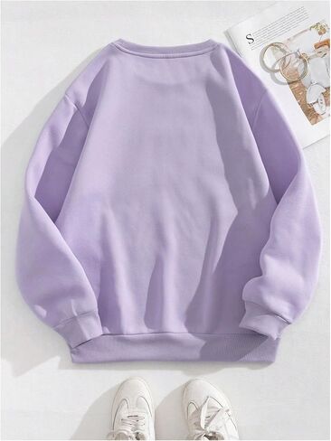 SOLY HUX Women's Basic Long Sleeve Sweatshirt Pullovers Crewneck Casual Fall Shirt Tops in Saudi Arabia