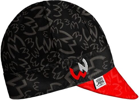Welder Nation 8 Panel Soft, 8 oz Light Weight Cotton Welding Cap, Durable for Safety and Protection While Welding. Stick ARC. The Hostile Black Red, 7 1/4 in Kuwait