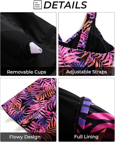 Aqua Eve Plus Size Swim Dress - Two Piece Tankini Swimsuit Tummy Control Bathing Suit with Shorts 2025 in Saudi Arabia