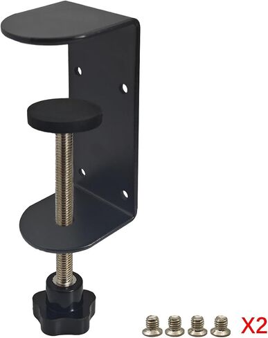 3 inch C-Clamp with Four Small Holes in the back, 2-Pack Adjustable Desk C Clamps for Range 0.39"~3.5", Versatile Clamp for Brake, Parts Assembly, Fastening, Welding, Woodwork, Metal Work in Saudi Arabia