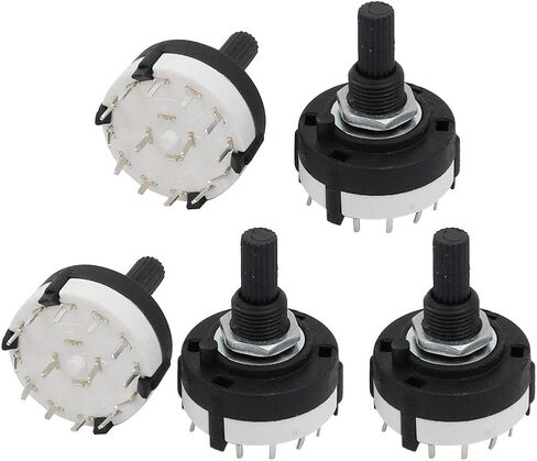 UXCELL 5PCS 2 عمود 6 رمي 12 مواقع 6 مم مفتاح محدد دوار عمود قطره in Saudi Arabia