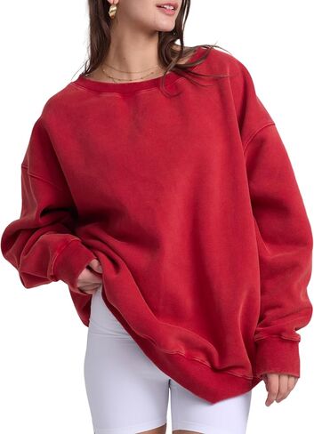 Hatant Womens Off the Shoulder Oversized Sweatshirts One Shoulder Sweatshirts for Women Fashion Hoodies Pullover Sweater Tops in Kuwait