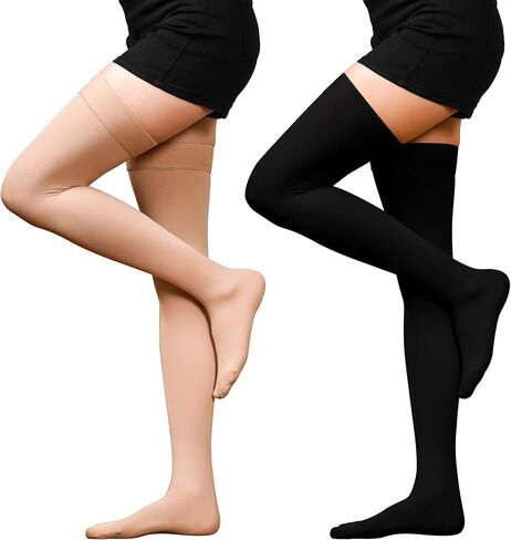 20-30mmHg Compression Stockings for Women & Men, WINGEDSOUL Thigh High Closed Toe Compression Socks for Women, Graduated Support Compression Stockings for Edema in Saudi Arabia