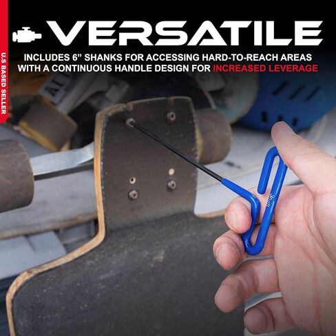 ABN LONG T HALLE THELLE ALLEN مجموعة متري ومعايير 24pc-SAE 3/32-1/4 بوصة ، قياس 2.5-6 مم ، TORX T9-T40 in Kuwait