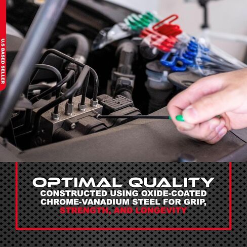 ABN LONG T HALLE THELLE ALLEN مجموعة متري ومعايير 24pc-SAE 3/32-1/4 بوصة ، قياس 2.5-6 مم ، TORX T9-T40 in Kuwait