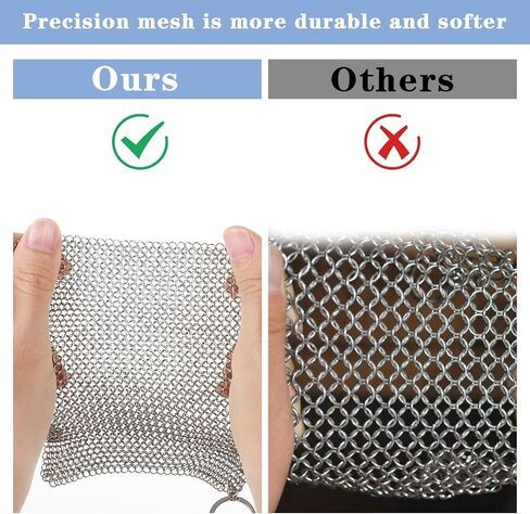 جهاز تناسور من الحديد الزهر ، 2pcs Chainmail Scrubber لأحواض الحديد الزهر 316L من منظف الحديد الزهر من الفولاذ المقاوم للصدأ للاصطاع in Kuwait